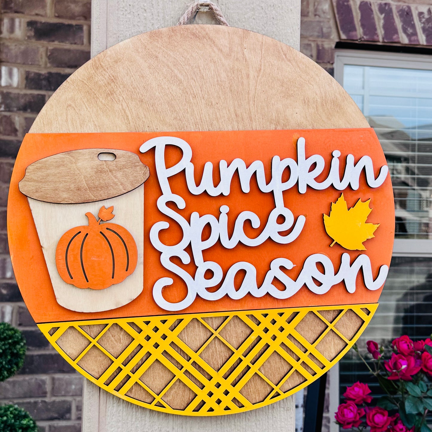 Pumpkin Spice Season Door Hanger