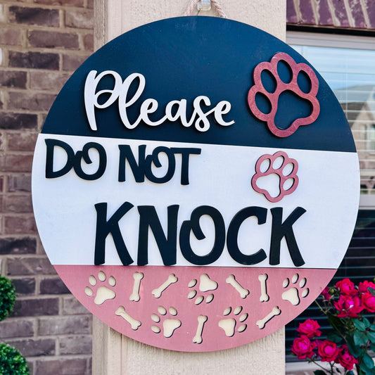 Please Do NOT knock Door Hanger